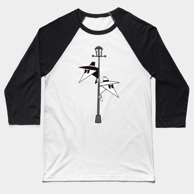 💣 Spy Vs. Spy 💣 Baseball T-Shirt by INLE Designs